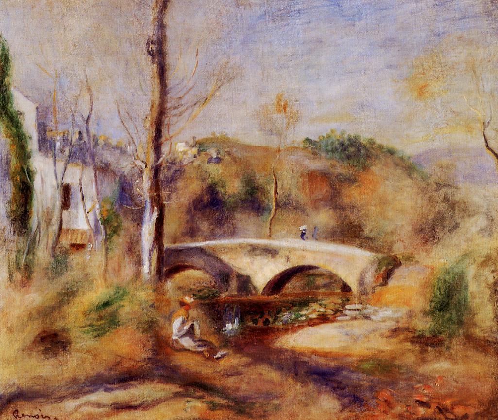 Landscape with bridge 1900